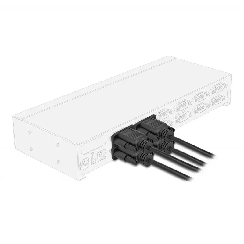DeLOCK 86824 Serielles Kabel Schwarz 2 m DB-9