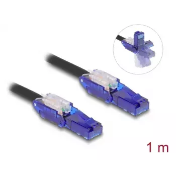 Netzwerkkabel DeLOCK 80926 RJ-45 Cat6 1 m Schwarz Violett