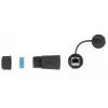 DeLOCK 86701 wasserdichter RJ45 Buchse-zu-Buchse Cat.6A Kuppler mit Kappe, Schwarz