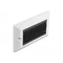 DeLOCK Kabelmanagement-Abdeckplatte 146 x 86 mm mit schwarzen Bürstenstreifen, Weiß (66492)