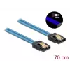 SATA-Kabel DeLOCK 82133 UV-Glow-Effekt Blau 70 cm