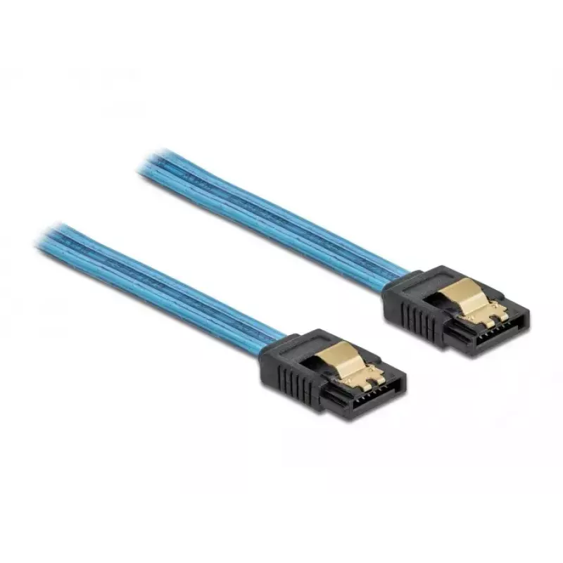 SATA-Kabel DeLOCK 82133 UV-Glow-Effekt Blau 70 cm
