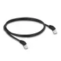 DeLOCK RJ45 Netzwerkkabel Cat.6A S/FTP 45° nach oben abgewinkelt 1 m Schwarz