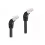 DeLOCK RJ45 Netzwerkkabel Cat.6A S/FTP 45° abwärts abgewinkelt 3 m schwarz