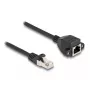 DeLOCK RJ50 Verlängerungskabel Stecker auf Buchse S/FTP 1 m Schwarz