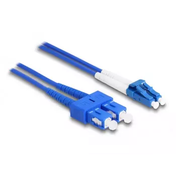 DeLOCK Glasfaserkabel LC Duplex auf SC Duplex Singlemode OS2 2 m