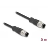 Netzwerkkabel DeLOCK M12 Kabel D-codiert 4-polig Stecker auf Stecker Cat5e 5 m Schwarz