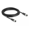 Netzwerkkabel DeLOCK M12 Kabel D-codiert 4-polig Stecker auf Stecker Cat5e 5 m Schwarz