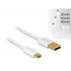 Delock USB 2.0 Typ-A auf Micro-B Daten- und Ladekabel, 3-teiliges Set, Weiß