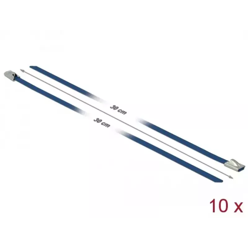 Kabelbinder DeLOCK 18794 Edelstahl Blau 10 Stk.