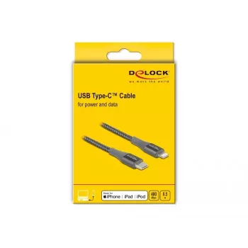 Daten- und Ladekabel USB Type-C auf Lightning DeLOCK 86630
