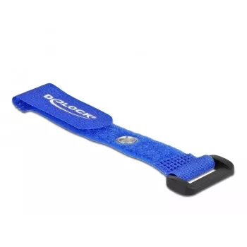 Klett-Kabelbinder DeLOCK 19539 Blau 150 mm 20 mm 5 Stück