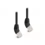 DeLOCK RJ45-Netzwerkkabel Cat.6A S/FTP 45° nach oben abgewinkelt 3 m Schwarz
