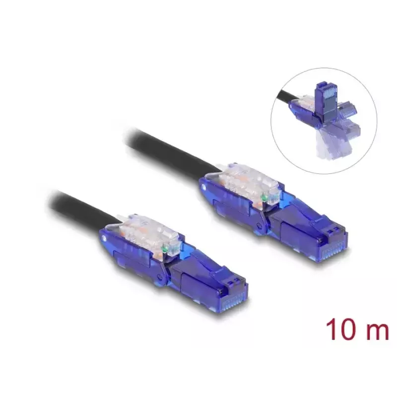 Netzwerkkabel DeLOCK 80931 RJ-45 Cat6 10 m Schwarz Violett