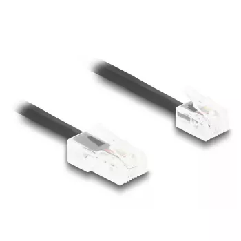 DeLOCK Telefonkabel 10 m Schwarz RJ-11 RJ-45
