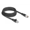 Netzwerkkabel DeLOCK 80580 M12 RJ-45 Cat5e 3 m Schwarz