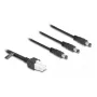 DeLOCK 90168 Kabel Mini-Fit 6 Pin auf 3x DC 5,5x2,5 mm Stecker, 1 m, schwarz