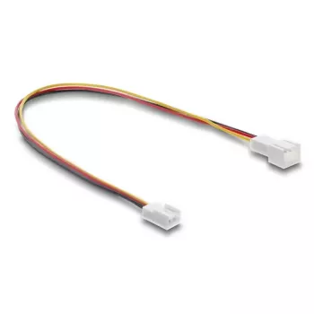 DeLOCK 90870 Lüfterverlängerungskabel 3 Pin, Stecker auf Buchse, Steckerlänge 13 mm, 30 cm