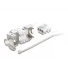 Delock 90938 Keystone-Modul RJ45 auf LSA Cat.6A, 45 Grad abgewinkelt, geschirmt, 180 Grad Kabelführung, werkzeugfrei
