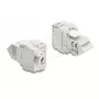 Delock 90938 Keystone-Modul RJ45 auf LSA Cat.6A, 45 Grad abgewinkelt, geschirmt, 180 Grad Kabelführung, werkzeugfrei