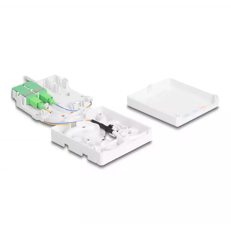 DeLOCK Glasfaser-Anschlussdose 2 x SC/APC Simplex 40 m