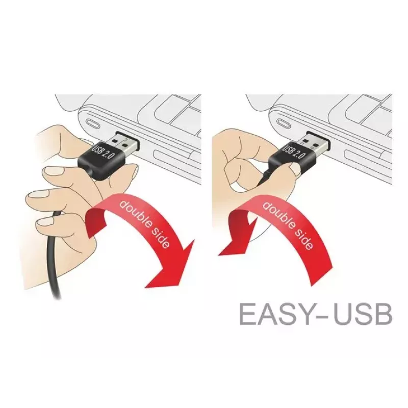 USB-Kabel DeLOCK 83851 USB 2.0 3m USB A Micro-USB B Schwarz