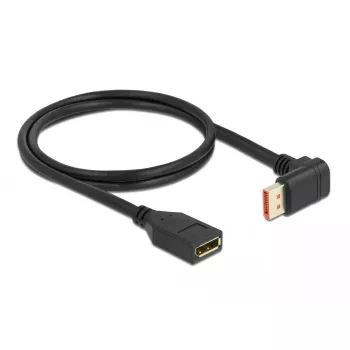 DisplayPort-Verlängerungskabel DeLOCK 90° nach unten abgewinkelt 8K 1m