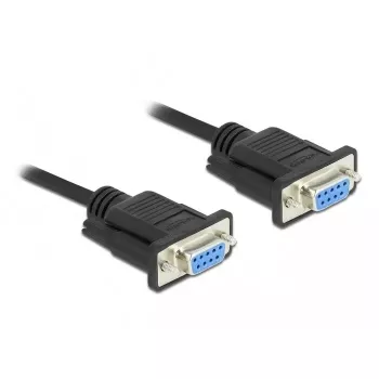 Serielles Kabel DeLOCK 87786 Schwarz 1 m DB-9