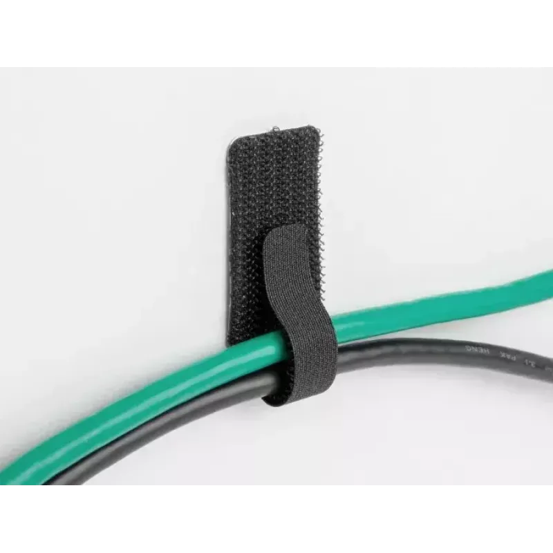 DeLOCK Mini-Klett-Kabelhalter L 90 mm x B 24 mm selbstklebend 10 Stück weiß
