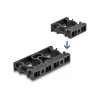 Delock 60482 Kabelhalter mit Verschlussclip, 13 mm, 8 Stück, Schwarz