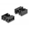 Delock 60482 Kabelhalter mit Verschlussclip, 13 mm, 8 Stück, Schwarz