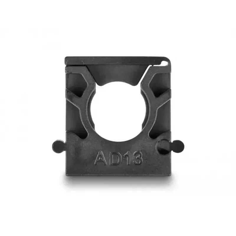 Delock 60482 Kabelhalter mit Verschlussclip, 13 mm, 8 Stück, Schwarz