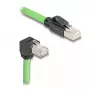 Netzwerkkabel DeLOCK RJ45 Cat.6A Stecker zu Stecker abgewinkelt 1m Grün