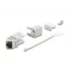 Delock 90937 Keystone-Modul RJ45 auf LSA Cat.6A, 45 Grad gewinkelt, geschirmt, 90 Grad Kabelführung, werkzeugfrei