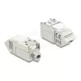 Delock 90937 Keystone-Modul RJ45 auf LSA Cat.6A, 45 Grad gewinkelt, geschirmt, 90 Grad Kabelführung, werkzeugfrei
