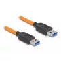 DeLOCK USB-Kabel USB Typ-A Stecker auf USB Typ-A Stecker 1m 5 Gbit/s orange