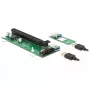DeLOCK 41428 M.2 Key B+M zu PCIe x16 Riser Card mit 30 cm USB-Kabel