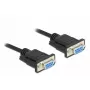Serielles Kabel DeLOCK 86607 Schwarz 5 m RS-232 Sub-D9