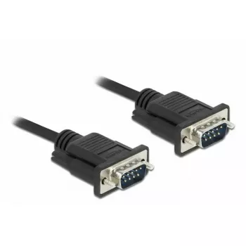 Serielles Kabel DeLOCK 86576 Schwarz 5 m RS-232 Sub-D9