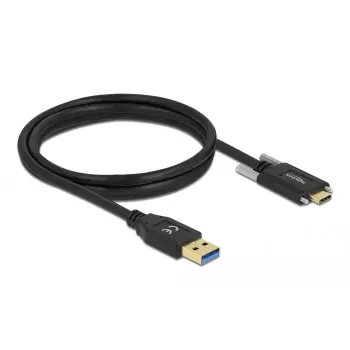 USB-Kabel DeLOCK 84017 1,5 m USB 3.2 Gen 1 USB A USB C Schwarz