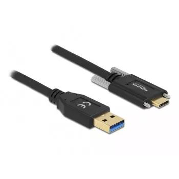 USB-Kabel DeLOCK 84017 1,5 m USB 3.2 Gen 1 USB A USB C Schwarz