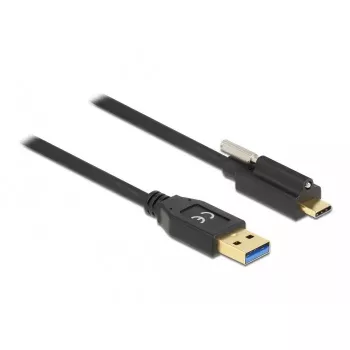 USB-Kabel DeLOCK 84028 1,5 m USB 3.2 Gen 1 USB A USB C Schwarz