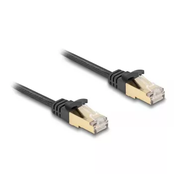 Netzwerkkabel DeLOCK RJ45 Flach 0,25 m Cat6A Schwarz