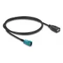 Koaxialkabel DELOCK 90703 — HSD Z auf USB A, 1 m, schwarz/blau