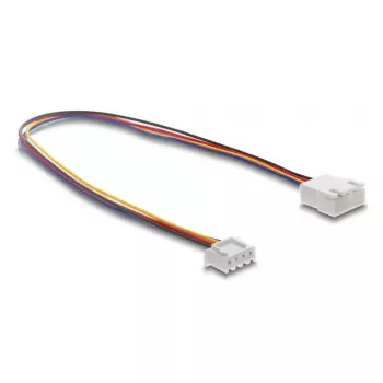 DeLOCK 90868 Lüfterverlängerungskabel PWM 4 Pin JST, Stecker auf Buchse, Steckerlänge 7 mm, 30 cm
