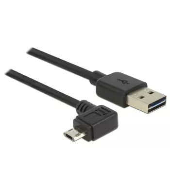 USB 2.0 Kabel DELOCK Typ-A auf Micro-USB B gewinkelt links/rechts, 5 m, schwarz