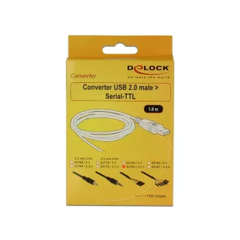 USB-Kabel DeLOCK 1,8m USB2.0-A/TTL 6-polig Schwarz