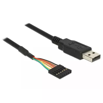 USB-Kabel DeLOCK 1,8m USB2.0-A/TTL 6-polig Schwarz