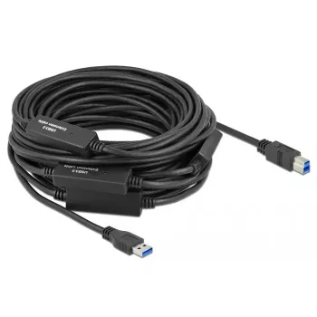 USB-Kabel DeLOCK 85382 USB 3.2 Gen 1 20 m USB A USB B Schwarz