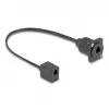 DeLOCK D-Type RJ10 Kabel Buchse auf Buchse schwarz 30 cm